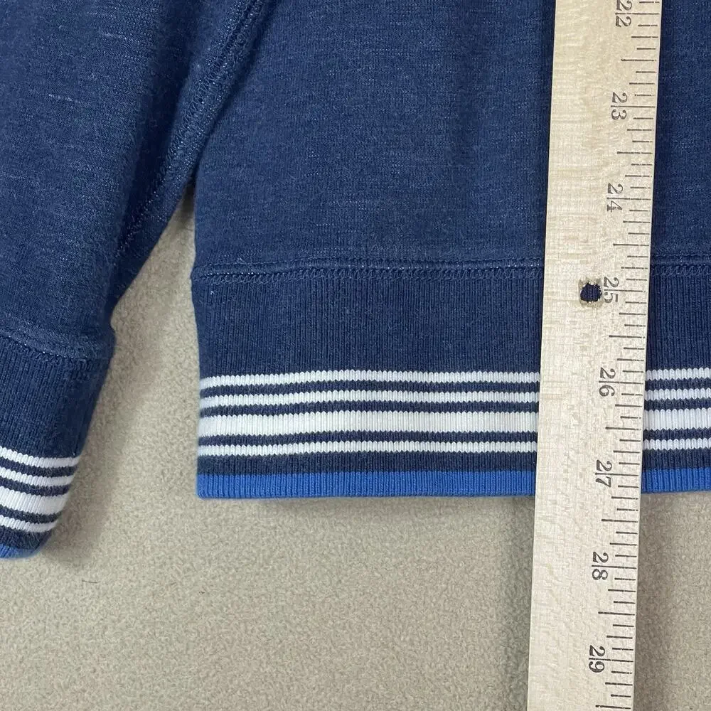 Robert Graham Sweater Mens XL Blue Striped 1/4 Zip Reversable Mock Neck Pullover